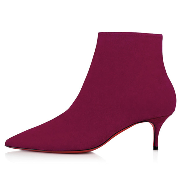 Christian Louboutin So Kate Booty 55 Richelieu Pink Purple Ankle Heel Bootie 36 - Picture 7 of 8